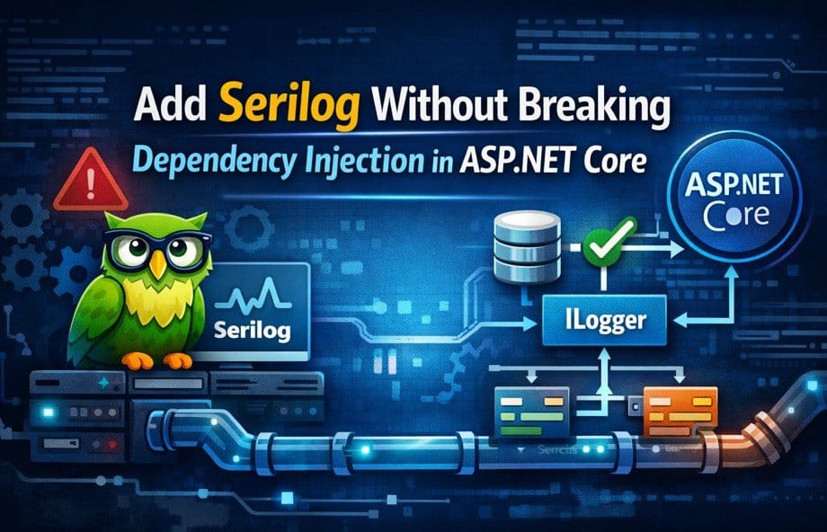 Add Serilog without breaking dependency injection in ASP.NET Core using ILogger and proper logging configuration