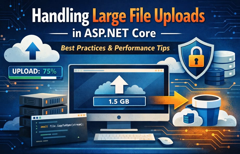 Handling large file uploads in ASP.NET Core using streaming, validation, and secure storage